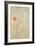 Female nude (pencil and w/c on paper)-Auguste Rodin-Framed Giclee Print