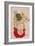 Female Nude Seated on Red Drapery-Egon Schiele-Framed Giclee Print