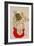 Female Nude Seated on Red Drapery-Egon Schiele-Framed Giclee Print