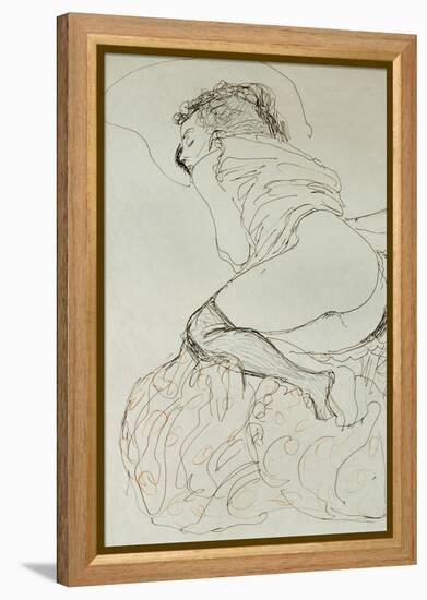 Female Nude, Turned to the Left, 1912-13-Gustav Klimt-Framed Premier Image Canvas