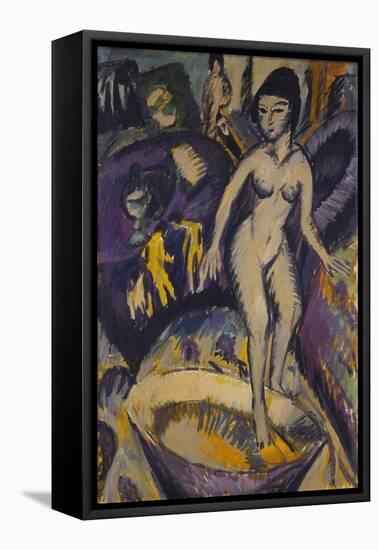 Female Nude with Hot Tub, 1912-Ernst Ludwig Kirchner-Framed Premier Image Canvas