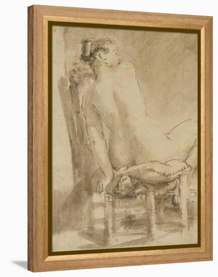 Female Nude-Rembrandt van Rijn-Framed Premier Image Canvas