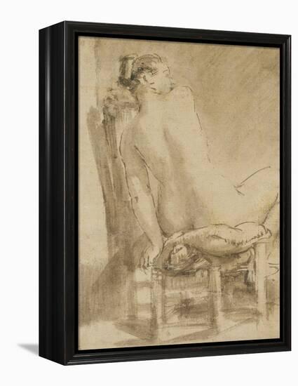 Female Nude-Rembrandt van Rijn-Framed Premier Image Canvas