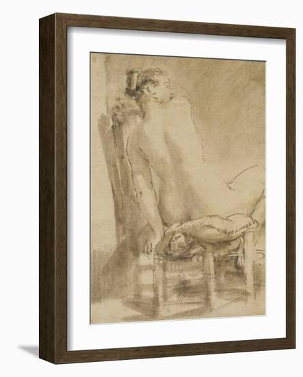 Female Nude-Rembrandt van Rijn-Framed Giclee Print