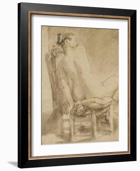 Female Nude-Rembrandt van Rijn-Framed Giclee Print