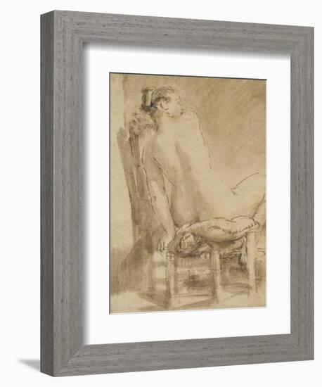 Female Nude-Rembrandt van Rijn-Framed Giclee Print