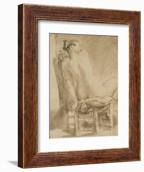 Female Nude-Rembrandt van Rijn-Framed Giclee Print