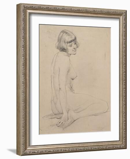 Female nude-Albert Williams-Framed Giclee Print