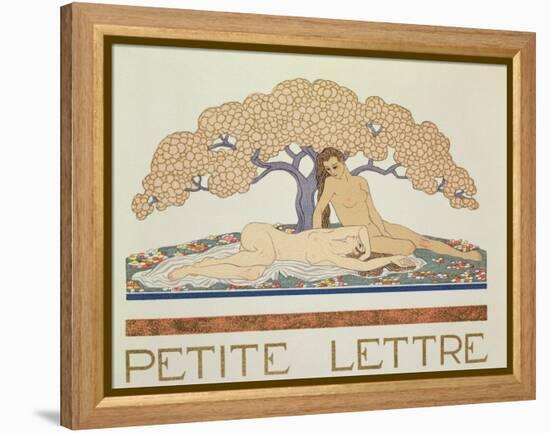 Female Nudes, Illustration from 'Les Mythes' by Paul Valery (1871-1945) Published 1923-Georges Barbier-Framed Premier Image Canvas