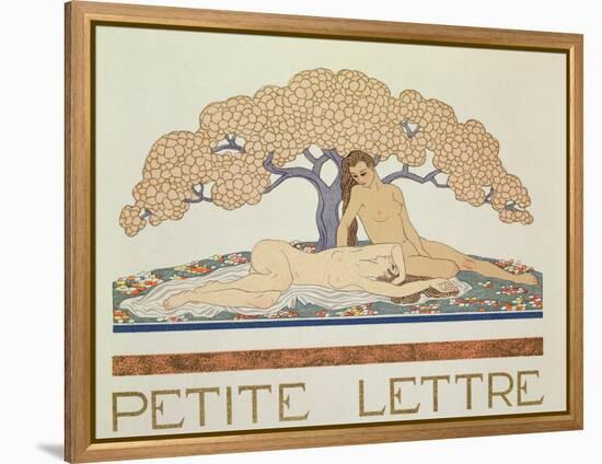 Female Nudes, Illustration from 'Les Mythes' by Paul Valery (1871-1945) Published 1923-Georges Barbier-Framed Premier Image Canvas