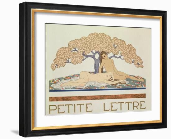 Female Nudes, Illustration from 'Les Mythes' by Paul Valery (1871-1945) Published 1923-Georges Barbier-Framed Giclee Print