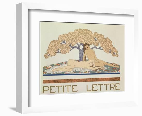 Female Nudes, Illustration from 'Les Mythes' by Paul Valery (1871-1945) Published 1923-Georges Barbier-Framed Premium Giclee Print