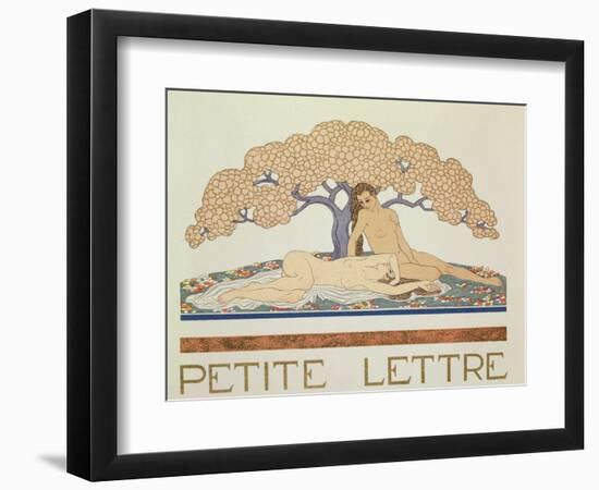 Female Nudes, Illustration from 'Les Mythes' by Paul Valery (1871-1945) Published 1923-Georges Barbier-Framed Giclee Print