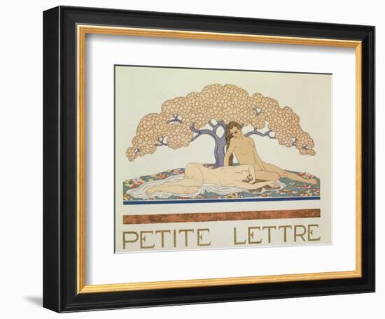 Female Nudes, Illustration from 'Les Mythes' by Paul Valery (1871-1945) Published 1923-Georges Barbier-Framed Giclee Print