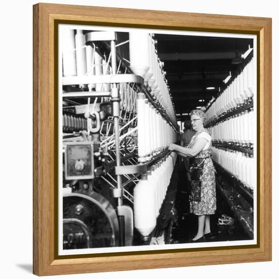 Female Operator, Howe Bridge, Lancashire-Henry Grant-Framed Premier Image Canvas