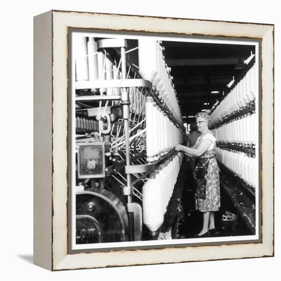 Female Operator, Howe Bridge, Lancashire-Henry Grant-Framed Premier Image Canvas