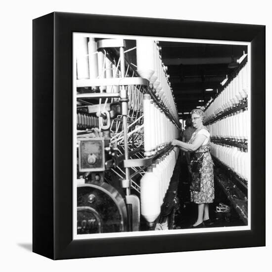 Female Operator, Howe Bridge, Lancashire-Henry Grant-Framed Premier Image Canvas