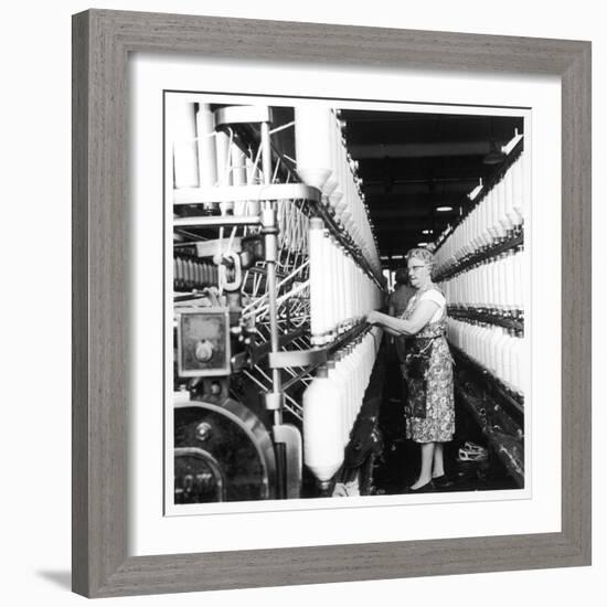 Female Operator, Howe Bridge, Lancashire-Henry Grant-Framed Photographic Print