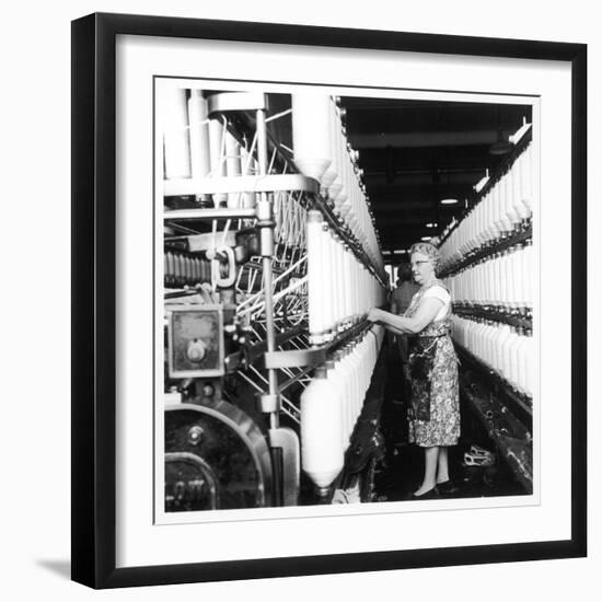 Female Operator, Howe Bridge, Lancashire-Henry Grant-Framed Photographic Print