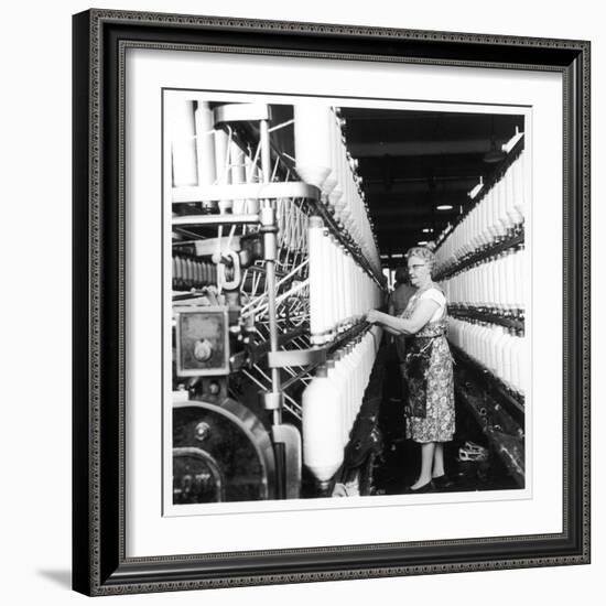 Female Operator, Howe Bridge, Lancashire-Henry Grant-Framed Photographic Print