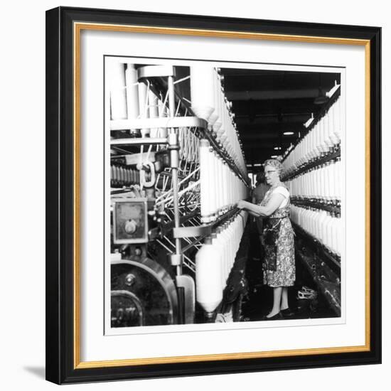 Female Operator, Howe Bridge, Lancashire-Henry Grant-Framed Photographic Print