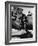 Female Pilot of the Us Women's Air Force Service Posed with Her Leg Up on the Wing of an Airplane-Peter Stackpole-Framed Photographic Print