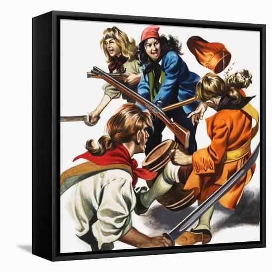 Female Pirates-Ron Embleton-Framed Premier Image Canvas