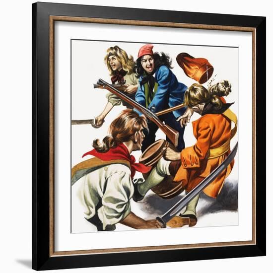 Female Pirates-Ron Embleton-Framed Giclee Print