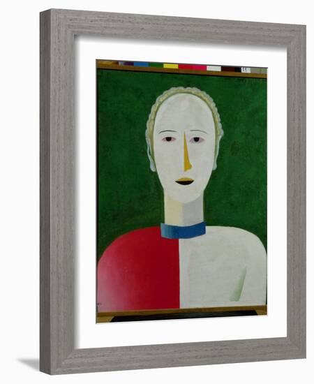 Female Portrait, 1928-32-Kasimir Malevich-Framed Giclee Print