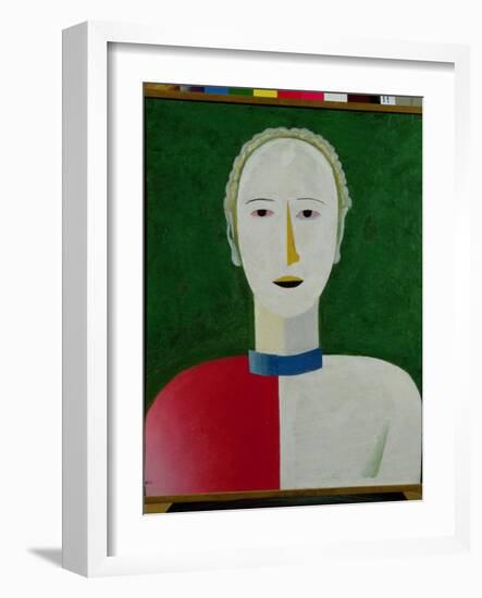 Female Portrait, 1928-32-Kasimir Malevich-Framed Giclee Print