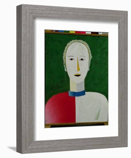 Female Portrait, 1928-32-Kasimir Malevich-Framed Giclee Print