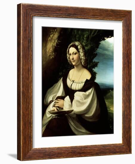 Female Portrait, C1518-Correggio-Framed Giclee Print