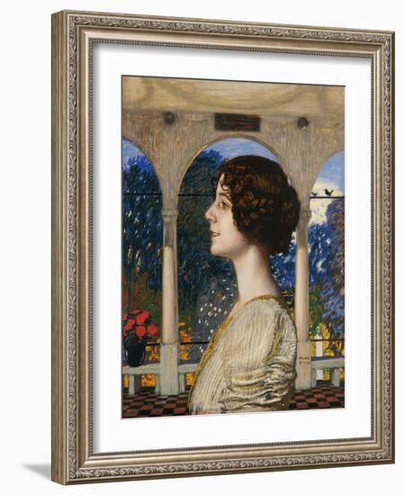 Female portrait, in the portico. 1905-Franz von Stuck-Framed Giclee Print