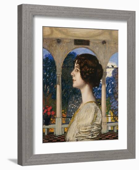 Female portrait, in the portico. 1905-Franz von Stuck-Framed Giclee Print
