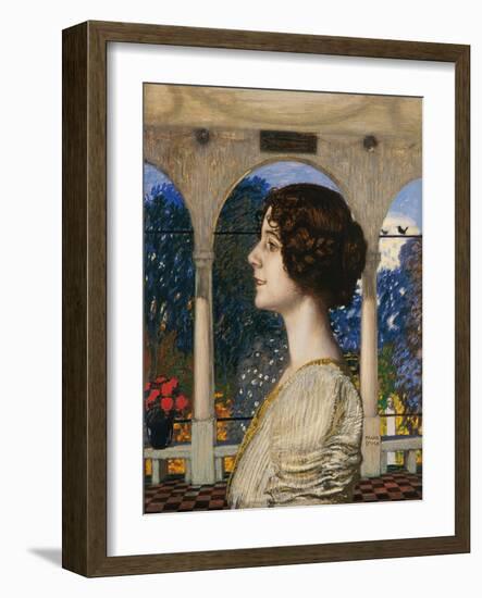 Female portrait, in the portico. 1905-Franz von Stuck-Framed Giclee Print