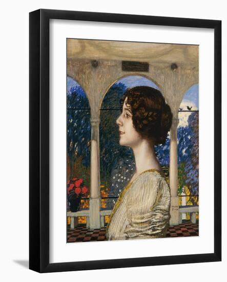 Female portrait, in the portico. 1905-Franz von Stuck-Framed Giclee Print