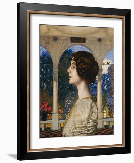 Female portrait, in the portico. 1905-Franz von Stuck-Framed Giclee Print