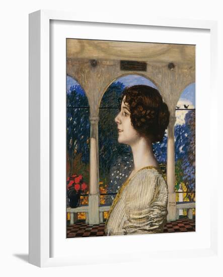 Female portrait, in the portico. 1905-Franz von Stuck-Framed Giclee Print