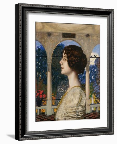 Female portrait, in the portico. 1905-Franz von Stuck-Framed Giclee Print