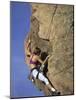 Female Rock Climber-null-Mounted Photographic Print