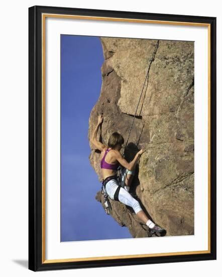 Female Rock Climber-null-Framed Photographic Print