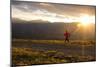 Female Runner At Sunset In The Colorado Rockies In Breckenridge-Liam Doran-Mounted Photographic Print