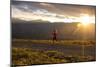 Female Runner At Sunset In The Colorado Rockies In Breckenridge-Liam Doran-Mounted Photographic Print