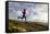 Female Runner At Sunset In The Colorado Rockies In Breckenridge-Liam Doran-Framed Stretched Canvas