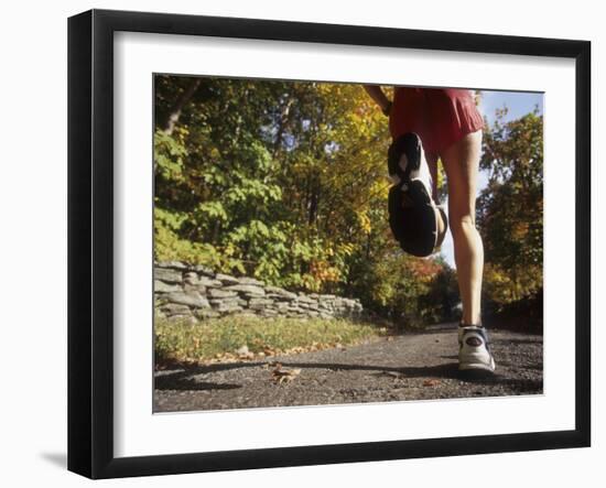 Female Runner Out on the Trails-null-Framed Photographic Print