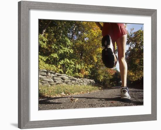 Female Runner Out on the Trails-null-Framed Photographic Print