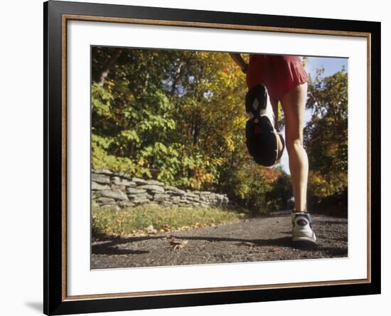 Female Runner Out on the Trails-null-Framed Photographic Print