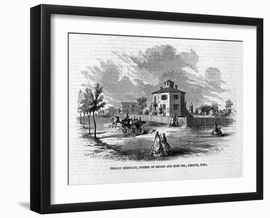 Female Seminary, Corner of Second and High Sts., Keokuk, Iowa.-null-Framed Giclee Print