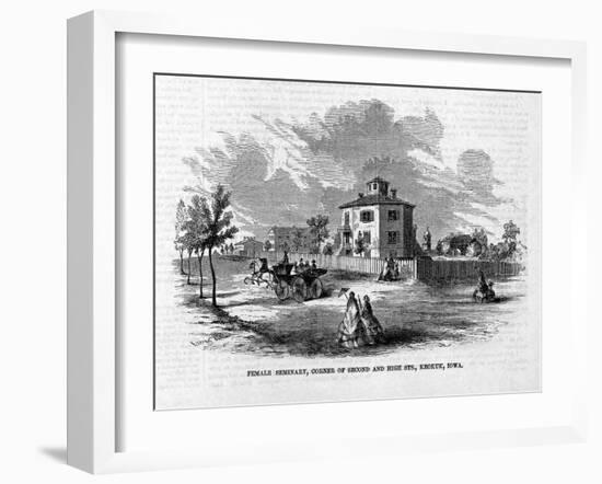 Female Seminary, Corner of Second and High Sts., Keokuk, Iowa.-null-Framed Giclee Print