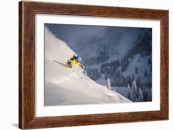 Female Skier In Utah-Liam Doran-Framed Photographic Print